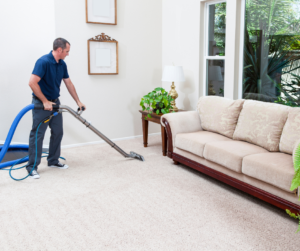 A man doing Rug and Carpet cleaning